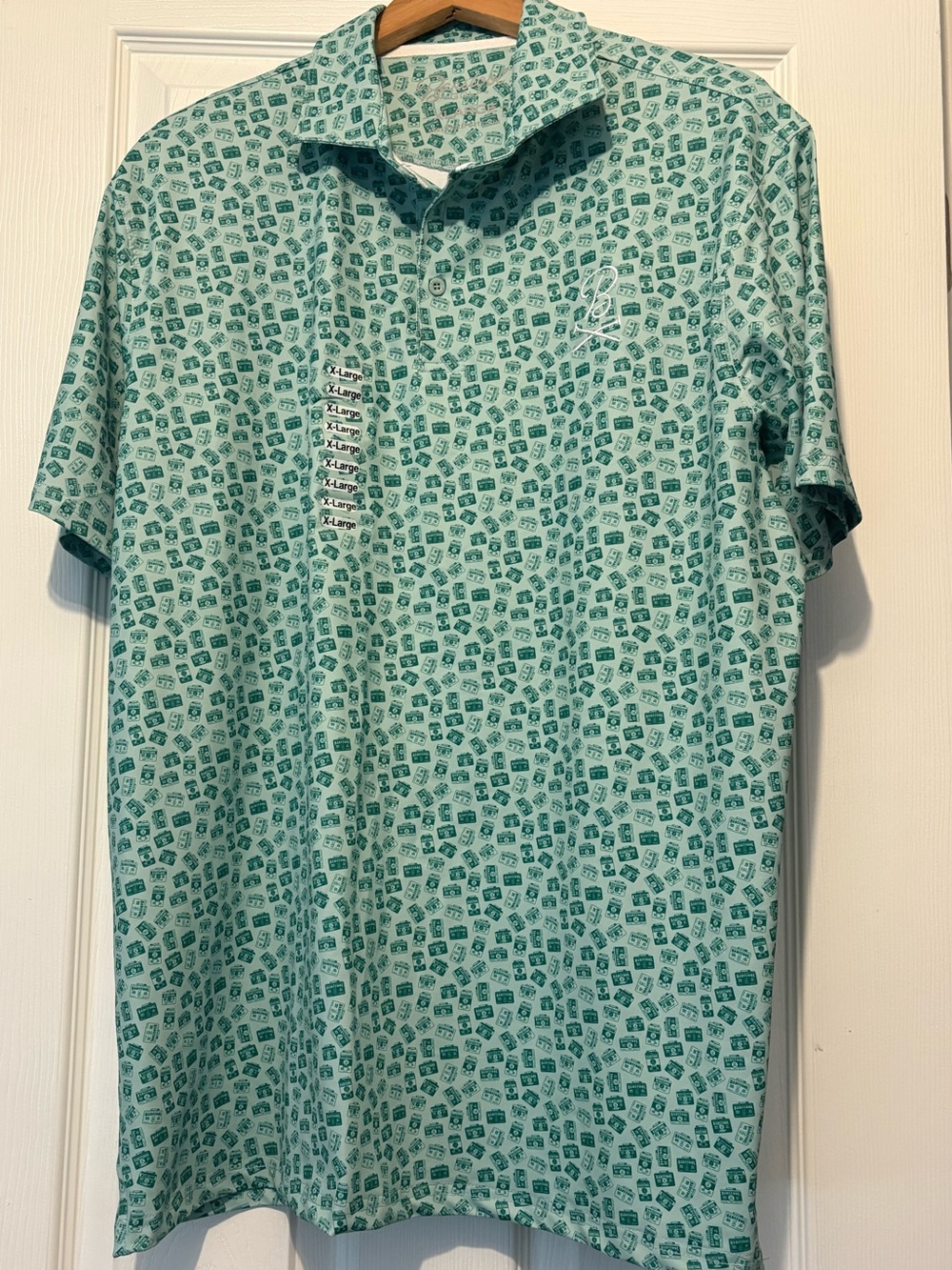 NWT! Barstool Golf Badges Printed Polo, XL - Picture 2 of 10